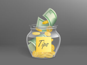 SGP Credit - Personal Loan With Low Interest Rate | Glass money box for tips full of dollars cash
